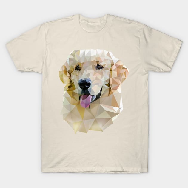 Golden Retriever (Low Poly) T-Shirt by lunaroveda